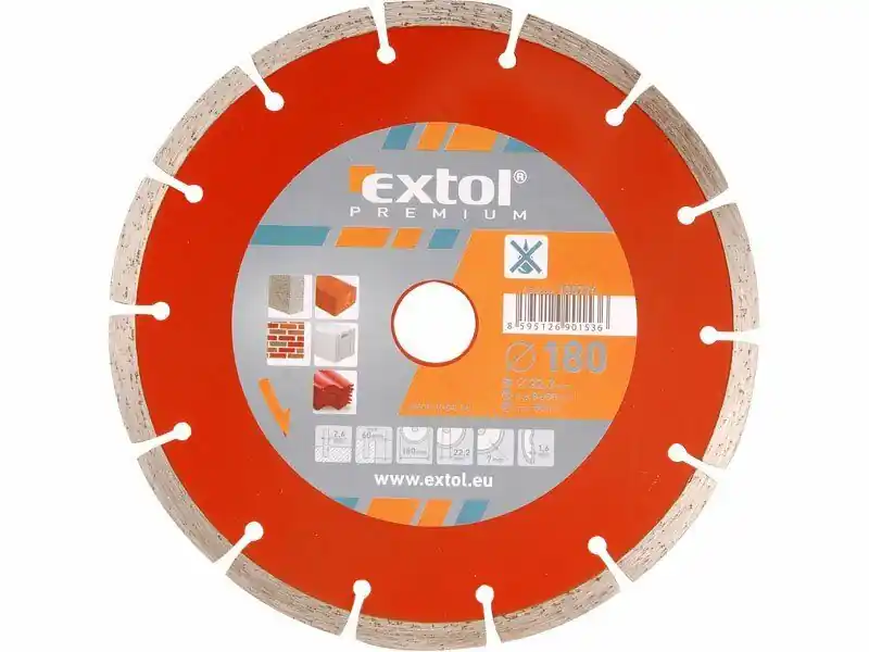 Kotouč diamantový řezný segmentový, 230x22,2mm, suché řezání EXTOL-PREMIUM Poslední Šance