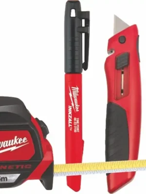 MILWAUKEE 3-dílná pracovní sada (nůž, značkovač, metr) - 4932459375 Víkendová Akce