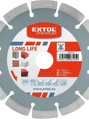 Rychlé Dodání Kotouč diamantový řezný segmentový Long Life, 230x22,2mm, suché řezání EXTOL-PREMIUM