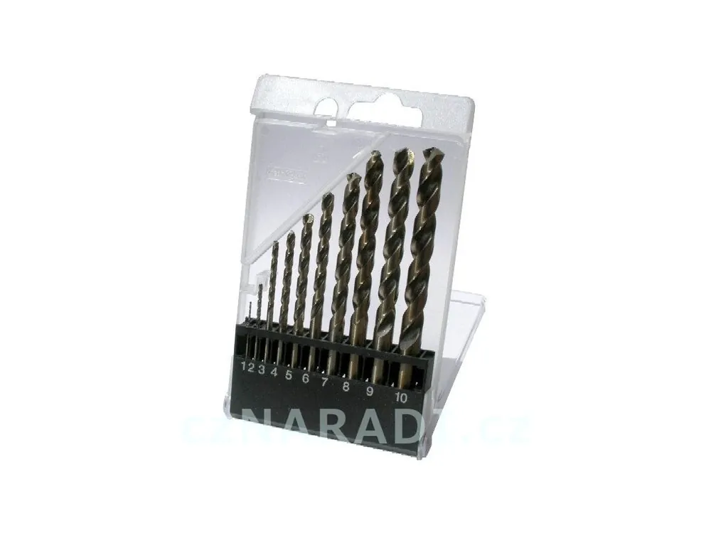 Sada vrtáků do kovu 1,0-10,0mm / 1,0mm vybrušovaný HSS-G DIN338 10ks Ihned K Objednání