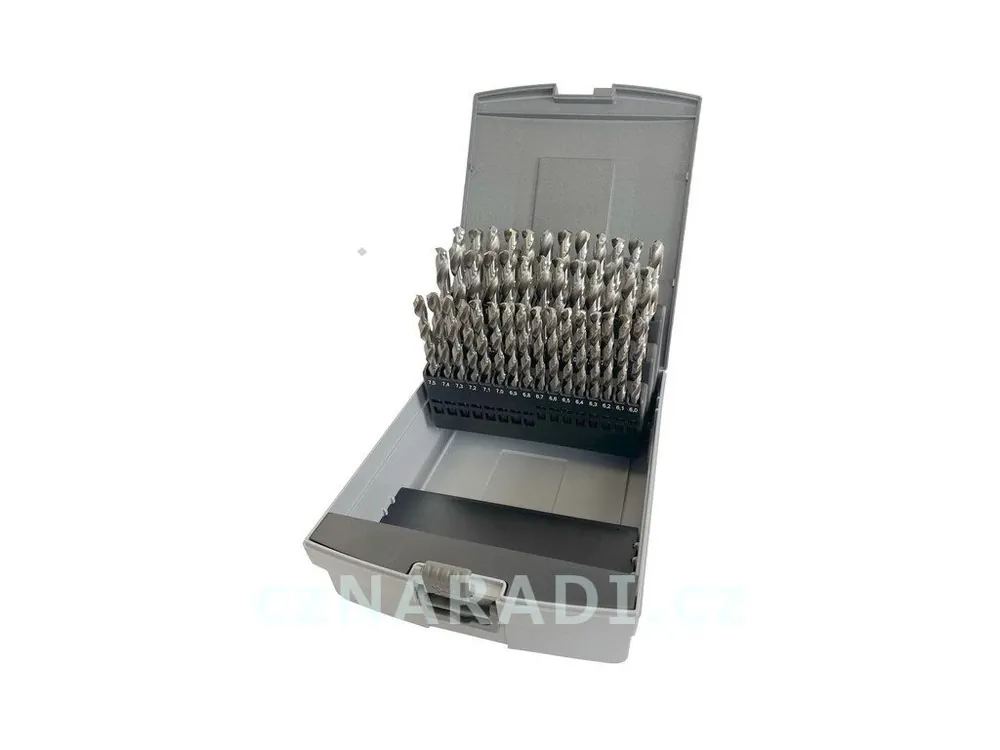 Pouze Dnes Sada vrtáků do kovu 6,0-10,0mm / 0,1mm vybrušované HSS-G DIN338 41ks