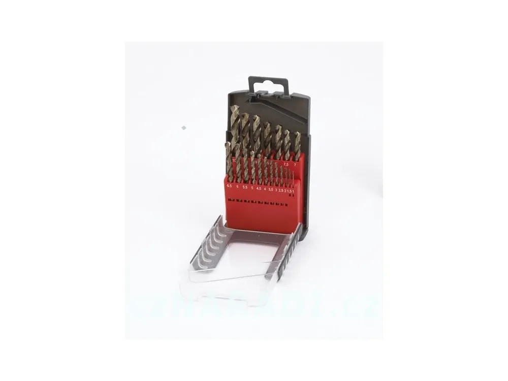 Autentický Sada vrtáků do kovu 1,0-10,0mm / 0,5mm cobaltové HSS-Co DIN338 19ks