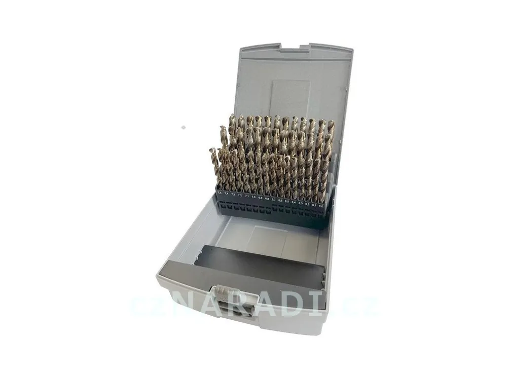 Sada vrtáků do kovu 6,0-10,0mm / 0,1mm cobaltové HSS-Co DIN338 41ks Pouze Dnes