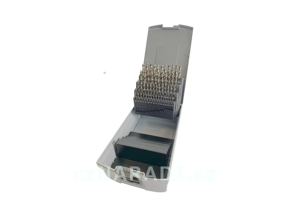 Dokud Zásoby Vydrží Sada vrtáků do kovu 1,0-6,0mm / 0,1mm cobaltové HSS-Co DIN338 51ks
