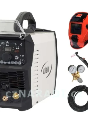 Vysoce Kvalitní PERUN 200 T HF PULSE + kabely + TIG 17/4m U/D hořák + kukla + ventil + lahev