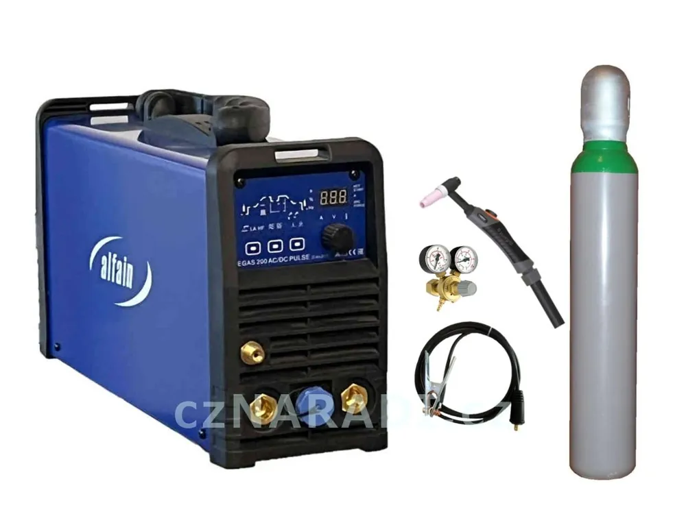 Aktuální PEGAS 200 AC/DC Pulse Smart + TIG hořák PARKER 4m + zem + ventil + lahev