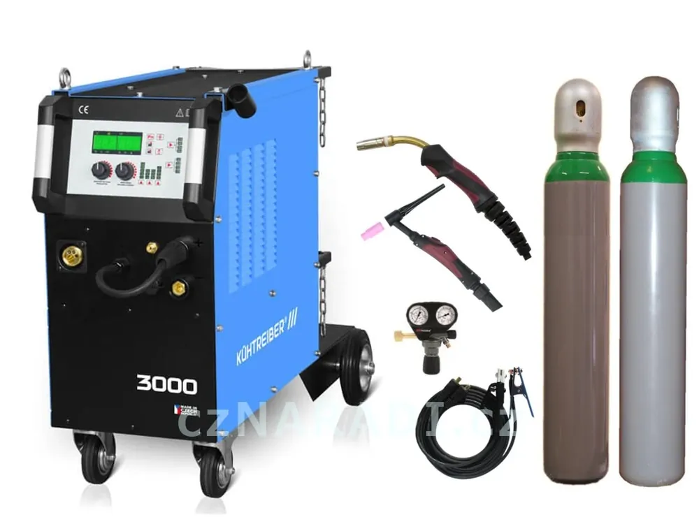 Objednat Nyní KITin 3000 Multi MIG Synergic V2 + zem + hořák MIG + TIG + ventil + lahev SET PRO